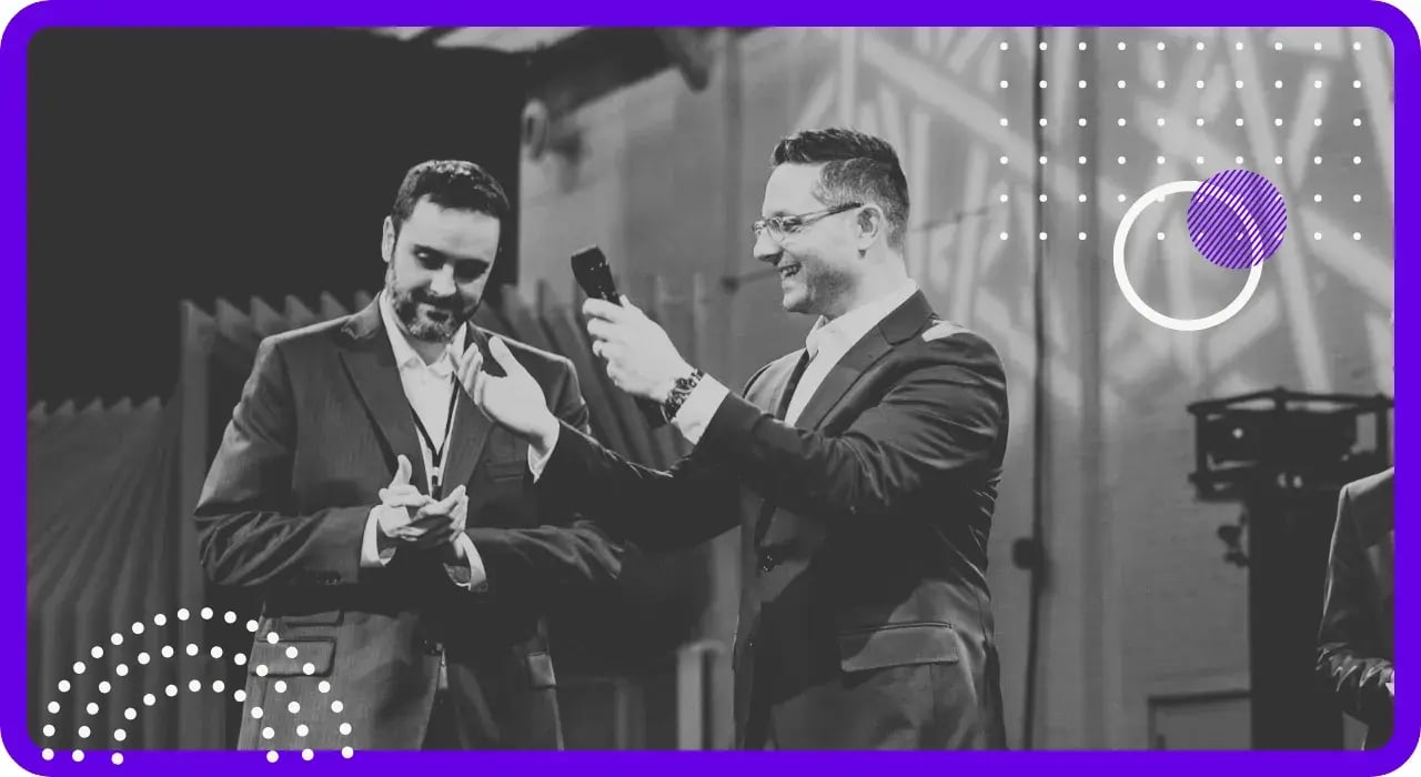 edgefi CEO accepting an award for best managed cybersecurity services