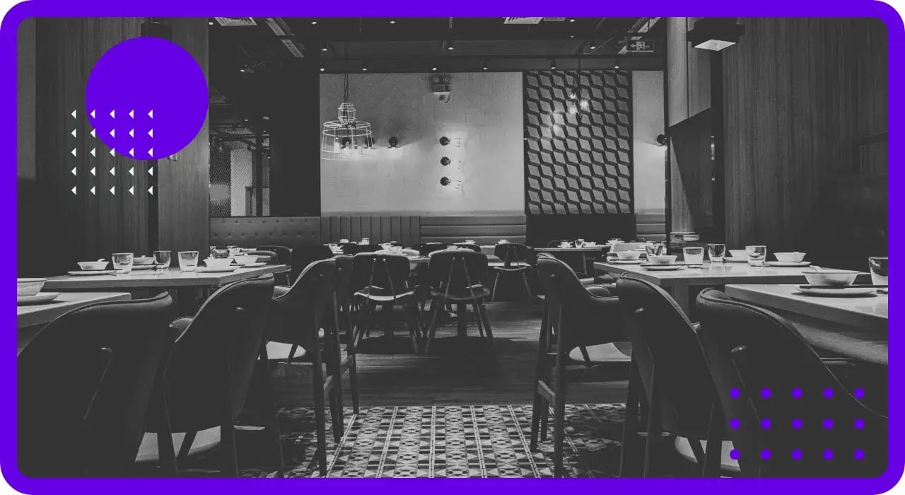 A resturant dining area representing edgefi's managed IT and cybersecurity services for hospitality companies.