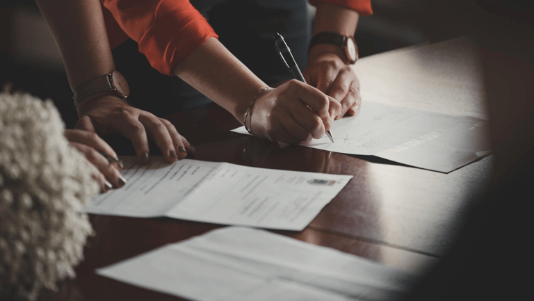 People Signing HIPAA forms